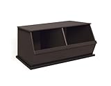 Badger Basket Two Bin Storage Cubby, Espresso