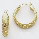 Diamond Cut Hoop Earrings - TF119