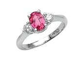 1.70 cts Genuine Pink Sapphire Ring - 14kt White or Yellow Gold LIFETIME WARRANTEE