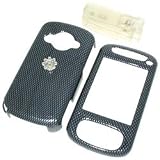 HTC 8525 PDA Smartphone Premium Snap-On Carbon Fiber Crystal Case Cover with Removable Belt Clip