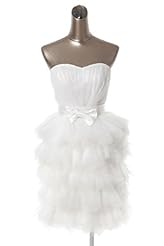 Winter 2013 Short  Tulle Bandage Dress  With a Bow(s)