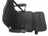 Black Stadium Chair with Back, Arm Rests, and Padding