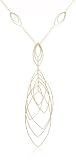14k Yellow Gold Multi-Oval Drop Pendant, 16