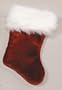 Velvet Plush Christmas Stocking (Burgundy)