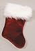 Velvet Plush Christmas Stocking (Burgundy)