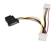 StarTech.com SATA to LP4 Power Cable Adapter with 2 Additional LP4 (LP4SATAFM2L)