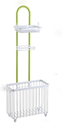 Mesinton Free Standing Toilet Tissue Paper Holder Stand Plus - Newspaper and Magazine Rack for Bathroom(whatever Else You Need)