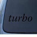TURBO - Tuner Classic Muscle - Car, Truck, Notebook, Vinyl Decal Sticker #1120 | Vinyl Color: Black