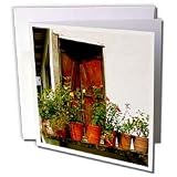 Albom Design Landscapes - Flowers on an Old Deck Yelapa Mexico - Greeting Cards-12 Greeting Cards with envelopes