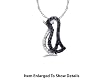 Cute Black and White 1/7 CTW Diamond Penguin Pendant