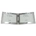 ' Baby's 1st Scan Picture & Baby's 2nd Scan Picture ' - Twin Folding Photo Picture Frame Baby Christening Gift - 5 x 3.5 " - Brushed Aluminium Satin Silver Colour