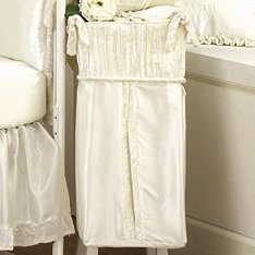 Ivory Satin   Diaper Stacker
