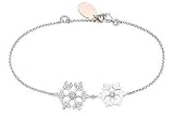 1/5 Carat Diamond 14K White Gold Snowflake Bracelet