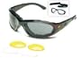 Body Specs Sunglasses or Goggles BSG Black with Red Flames Frame 3 Lens Set