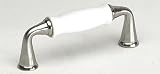 Berenson 9843-339-C Cabinet Hardware Pulls 3CC BRUSH&POL NKL/WHT CER