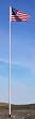 16' AEP Silver Telescoping Elite Flagpole w/ Flag