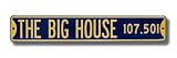 MICHIGAN WOLVERINES THE BIG HOUSE 107,501 AUTHENTIC METAL STREET SIGN (6 X 36)