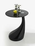 Design Klassiker Beistelltisch TEAR Hochglanz Schwarz/Schwarz