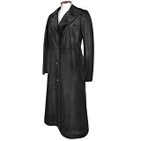 Forzieri Classic Black Nappa Leather Coat