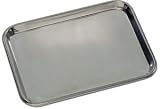 Flat Type Instrument Trays: Stainless steel 15 1/8 x 10 and one half x 5/8