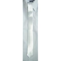Schlips Krawatte wei� uni schmal Handmade