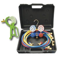 Dual R134a R12 Aluminum Gauge Set by Mastercool