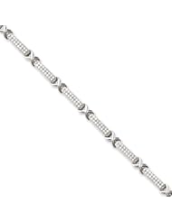 Sterling Silver & Cz Bracelet by Brilliant Embers, Best Quality Free Gift Box Satisfaction Guaranteed