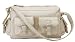 Pearl White Faux Leather Purse with Chrome Hardware