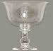 Individually Hand Etched Fern Glass Compote 6 1/2"H, 6 3/4"D