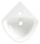 American Standard 0451.001.020 Corner Minette Front Overflow Wall Hung Corner Sink with Center Hole Only, White
