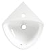 American Standard 0451.001.020 Corner Minette Front Overflow Wall Hung Corner Sink with Center Hole Only, White