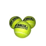Lot de 3 balles dures - Taille d'une balle de tennis - 6 cm - en caoutchouc naturel - Jouet parfait pour petits et moyens chiens - Beaucoup plus résistant qu'une balle de tennis traditionnelle !!!