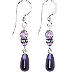 Handcrafted Austrian Crystal Pearl Passion Earrings