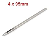 uxcell 中空パンチ　革ベルトの中空パンチ　腕時計ベルトの中空パンチ　シルバーグレー　メタル　4 x 95mm