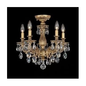 Schonbek Worldwide 5655-48TK 5 Light Milano Semi Flush Ceiling