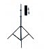 Soundlab Black Light Duty Lighting Stand With Top Hat Adaptor. Maximum Load 15kg