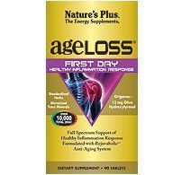 Nature's Plus - Ageloss First Day, Anti-inflammation Herbal Formula, 90 Tabs by Ageloss First Day