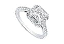 Diamond Engagement Ring : Platinum - 1.00 CT Diamonds