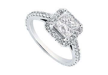 Diamond Engagement Ring : Platinum  1.00 CT Diamonds