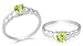 Jewelry : Round Cut Peridot Ring Sterling Silver Size 7