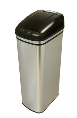 iTouchless Stainless Steel Hands-Free Infrared Automatic Trash Can, 13 Gallon (49 Liter)