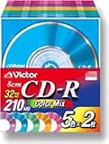 ビクター 8CM CDR10枚 カラーミックス [10CD210XE]の画像