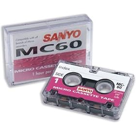 Sanyo Microcassette Tapes Mc60