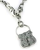 ExEx Detailed Padlock Charm Necklace