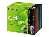 Review Sony Media And Recording 20CDQ80NXSL / Sony 20CDQ80NXSL 20-Pack 80min/700Mb Recordable CD (Colour Mix)