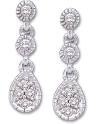 1/8 CT TW Pair 14K White Gold Diamond Earring