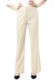 Linen Blend Jet Pocket Bootleg Trousers