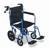 Medline MDS808210AB ExcelT Deluxe Aluminum Transport Wheelchair (MIIMDS808210AB) Category: Medical Supplies