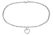 1 10 Carat Diamond 14K White Gold Heart Anklet