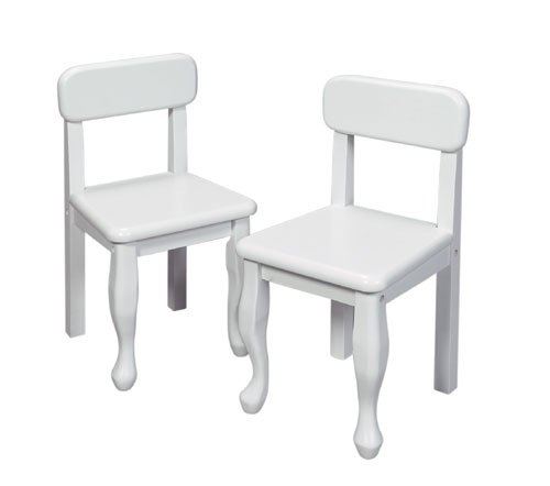 Gift Mark Queen Anne Children's Chair Set, White